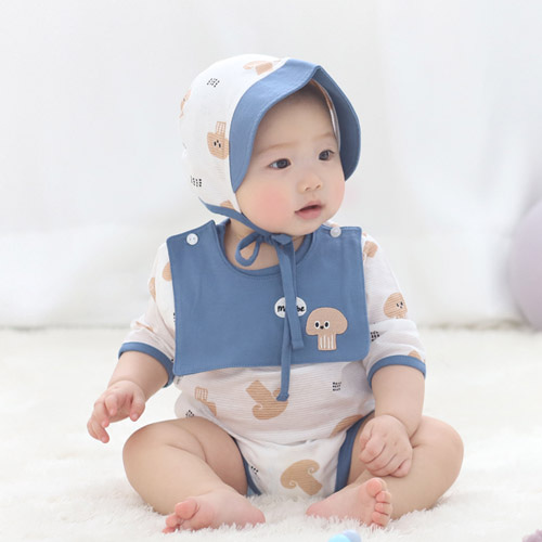 SMURF Mid Sleeve Bodysuit for Summer(With Bib)