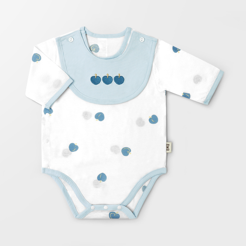 BLUEBERRY Mid Sleeve Bodysuit for Summer(With Bib)